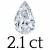 2.1 carat (7*10 mm)