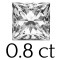 0.8 carat (5*5 mm) 