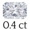 0.4 carat (3*5 mm) 