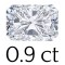 0.9 carat (4*7 mm) 