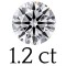 1.2 carat (7 mm) 