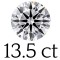13.5 carat (16 mm) 