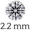 0.045 carat (2.2 mm)  + €4.50 