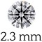 0.05 carat (2.3 mm)  + €5 