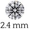 0.055 carat (2.4 mm)  + €5.50 