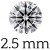 0.065 carat (2.5 mm)