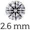 0.07 carat (2.6 mm)  + €6.50 