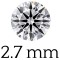 0.08 carat (2.7 mm)  + €7 