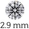 0.09 carat (2.9 mm)  + €9 