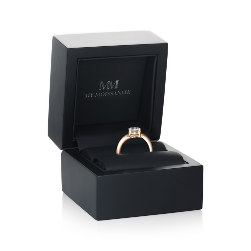 Elysia - Trillion Solitaire Moissanite Ring