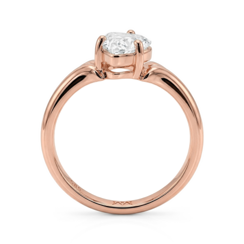 Elysia - Trillion Solitaire Moissanite Ring
