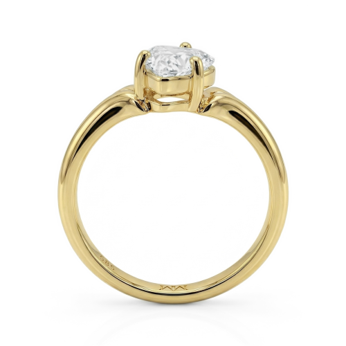Elysia - Trillion Solitaire Moissanite Ring