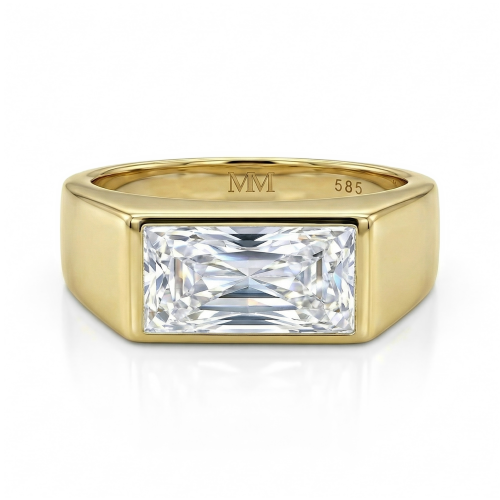 Maxton - Rectangular Moissanite Men's Ring