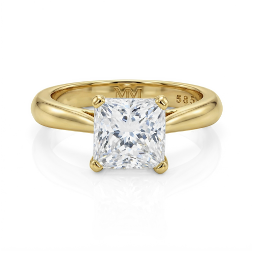 Iris – Princess Solitaire Moissanite Ring