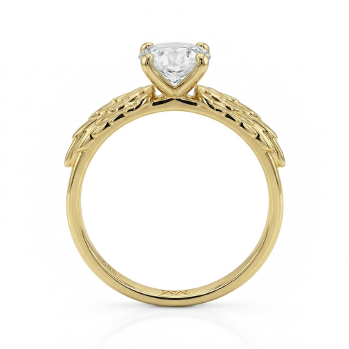Feathra - Harry Potter Golden Snitch Moissanite Ring with Winged Accents