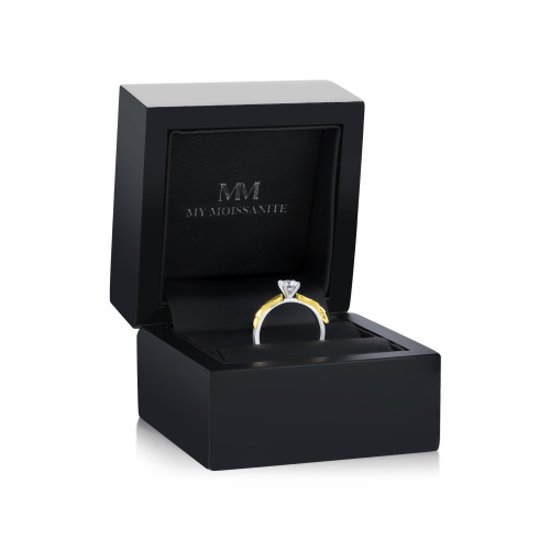 Feathra - Harry Potter Golden Snitch Moissanite Ring with Winged Accents