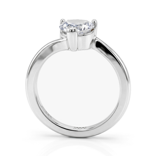Amora - Heart Solitaire Moissanite Ring