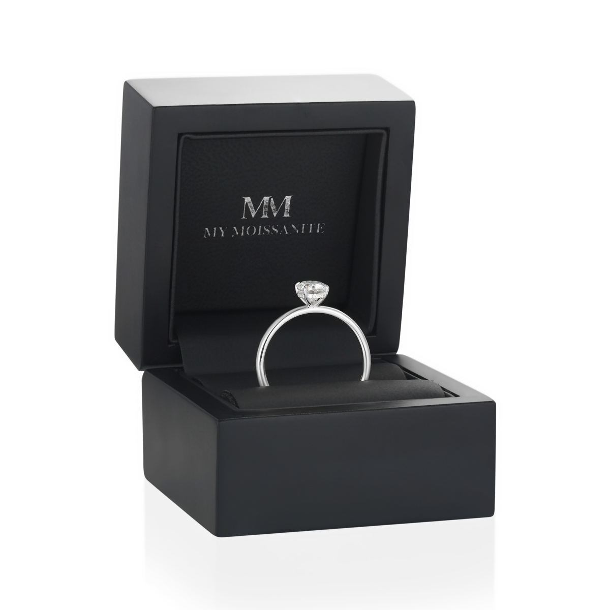Mystique - Oval Cut Solitaire Moissanite Ring with Hidden Halo | Wedfit