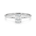 Mystique - Oval Cut Solitaire Moissanite Ring with Hidden Halo | Wedfit