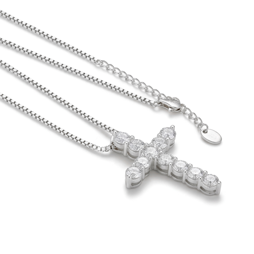 Divinity - Moissanite Cross Pendant
