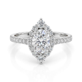 Haloise - Halo Oval Moissanite Engagement Ring | Wedfit