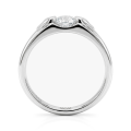 Onyx - Men's Moissanite Ring with Accent Side Stones