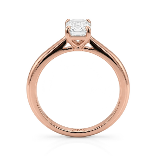 Elysium - Emerald Solitaire Moissanite Ring