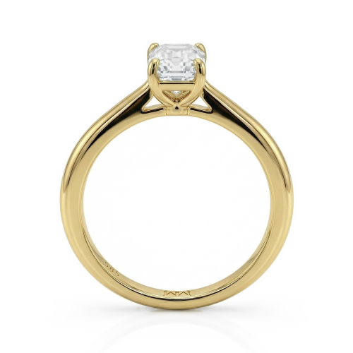Elysium - Emerald Solitaire Moissanite Ring