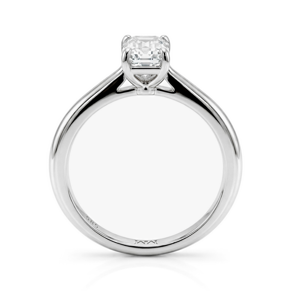 Elysium - Emerald Solitaire Moissanite Ring | My Moissanite