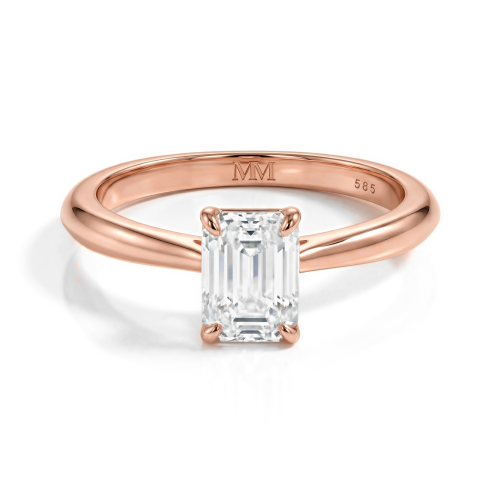 Elysium - Emerald Solitaire Moissanite Ring