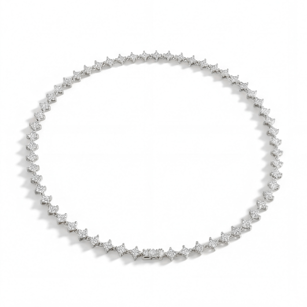 Pentara - Moissanite Tennis Necklace in Pavé Setting