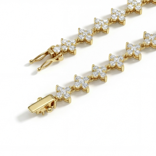 Pentara - Moissanite Tennis Necklace in Pavé Setting