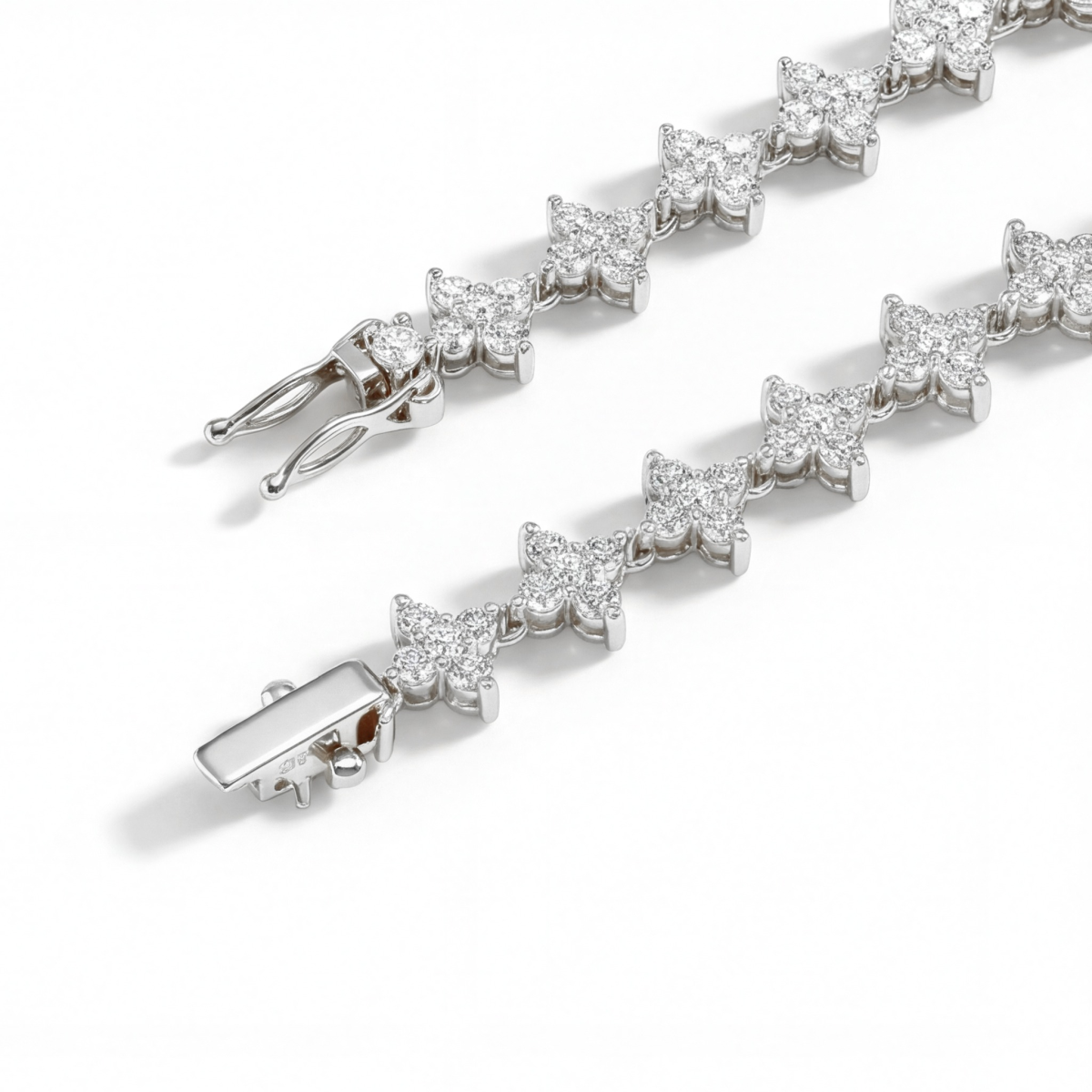 Pentara - Moissanite Tennis Necklace in Pavé Setting