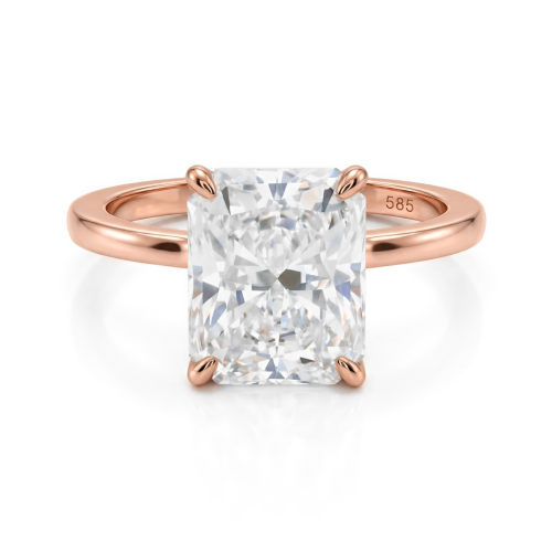Radiana - Radiant Solitaire Moissanite Ring