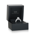 Fiorenza - Timeless Moissanite Ring with Pavé Band and Gallery Detail