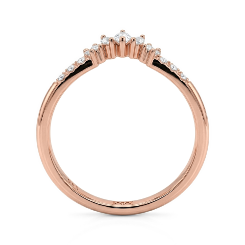 Serenella - Marquise and Round Moissanite Wedding Band