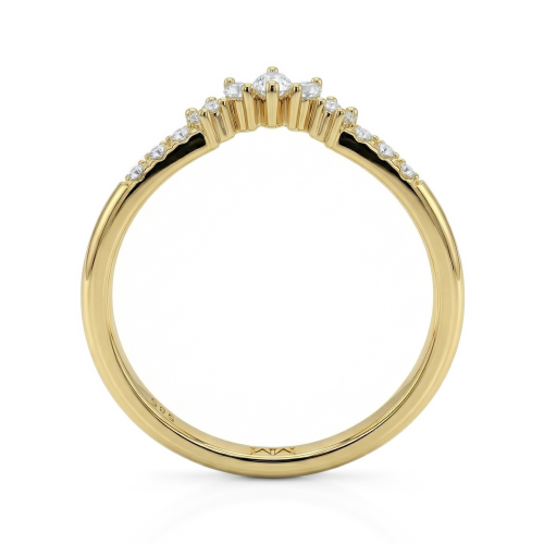 Serenella - Marquise and Round Moissanite Wedding Band