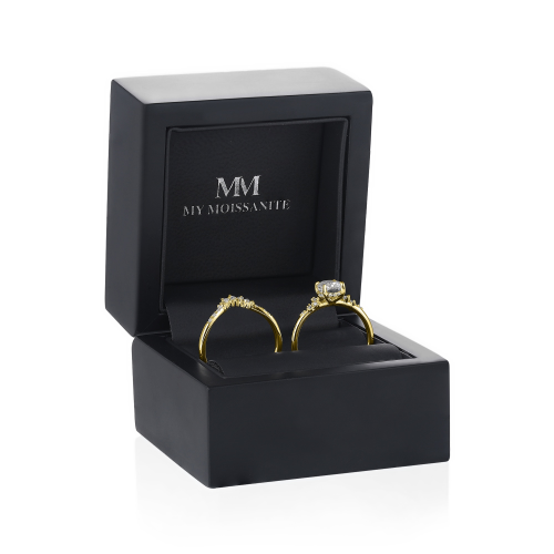 Ethereal Elegance Set - Ovaline & Serenella Moissanite Bridal Set With Marquise Accents