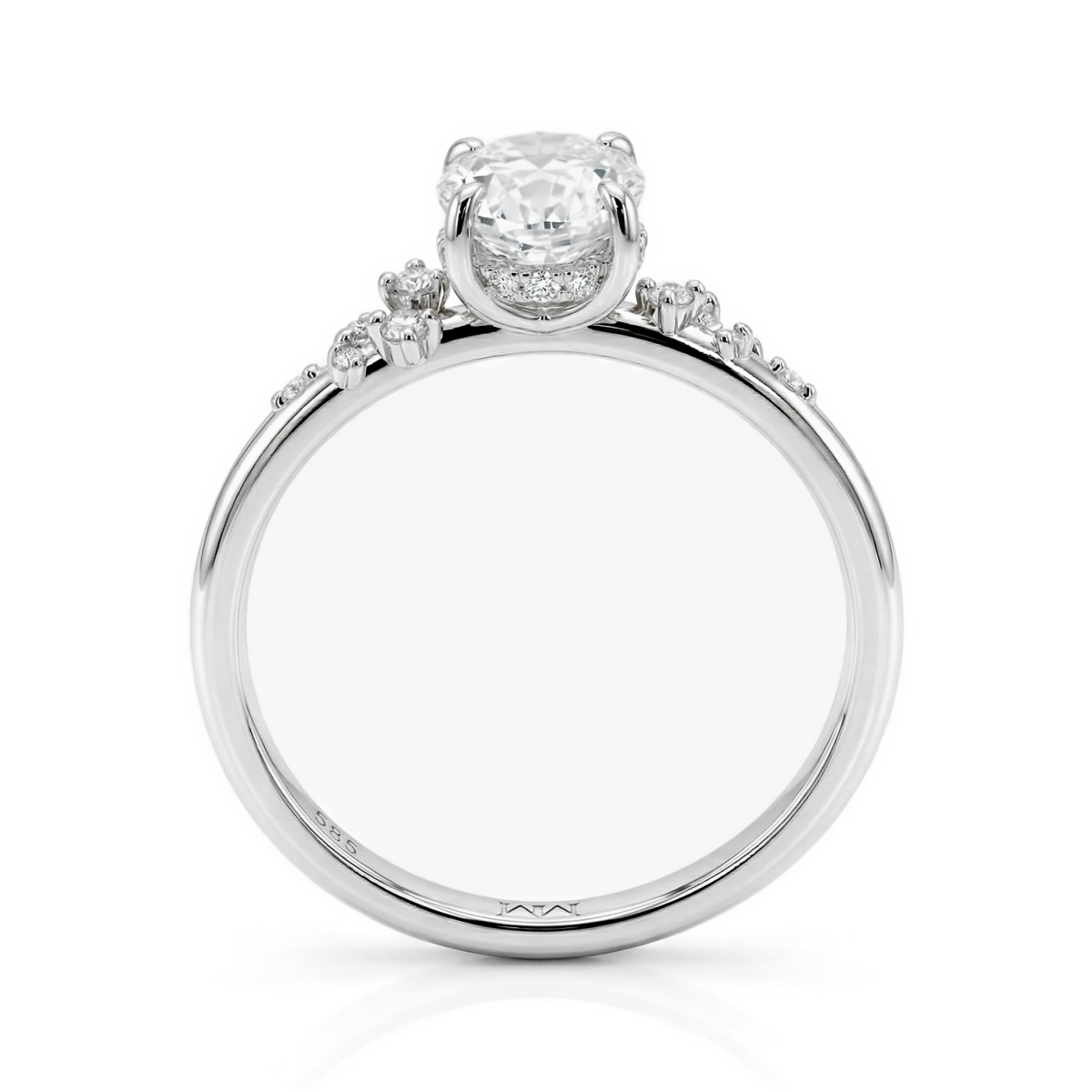 Ethereal Elegance Set - Ovaline & Serenella Moissanite Bridal Set With Marquise Accents