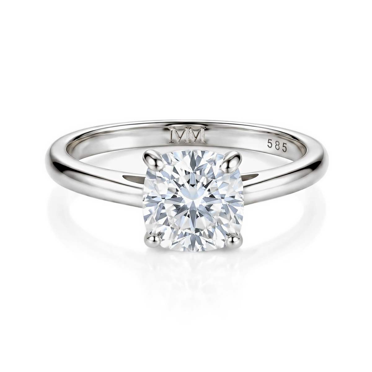 Elara - Cushion Solitaire Moissanite Ring | My Moissanite
