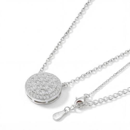 Vivara - Moissanite Pendant with Encrusted Halo