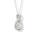 Infinity - Twisting Pavé Moissanite Pendant