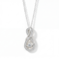 Infinity - Twisting Pavé Moissanite Pendant