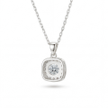 Haloette - Moissanite Pendant with Full Halo Detail