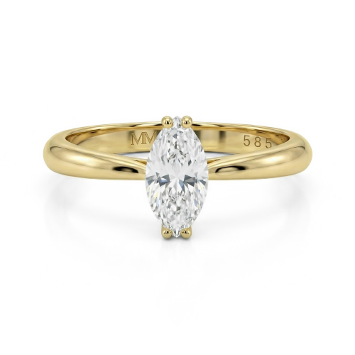 Liana - Marquise Solitaire Moissanite Ring