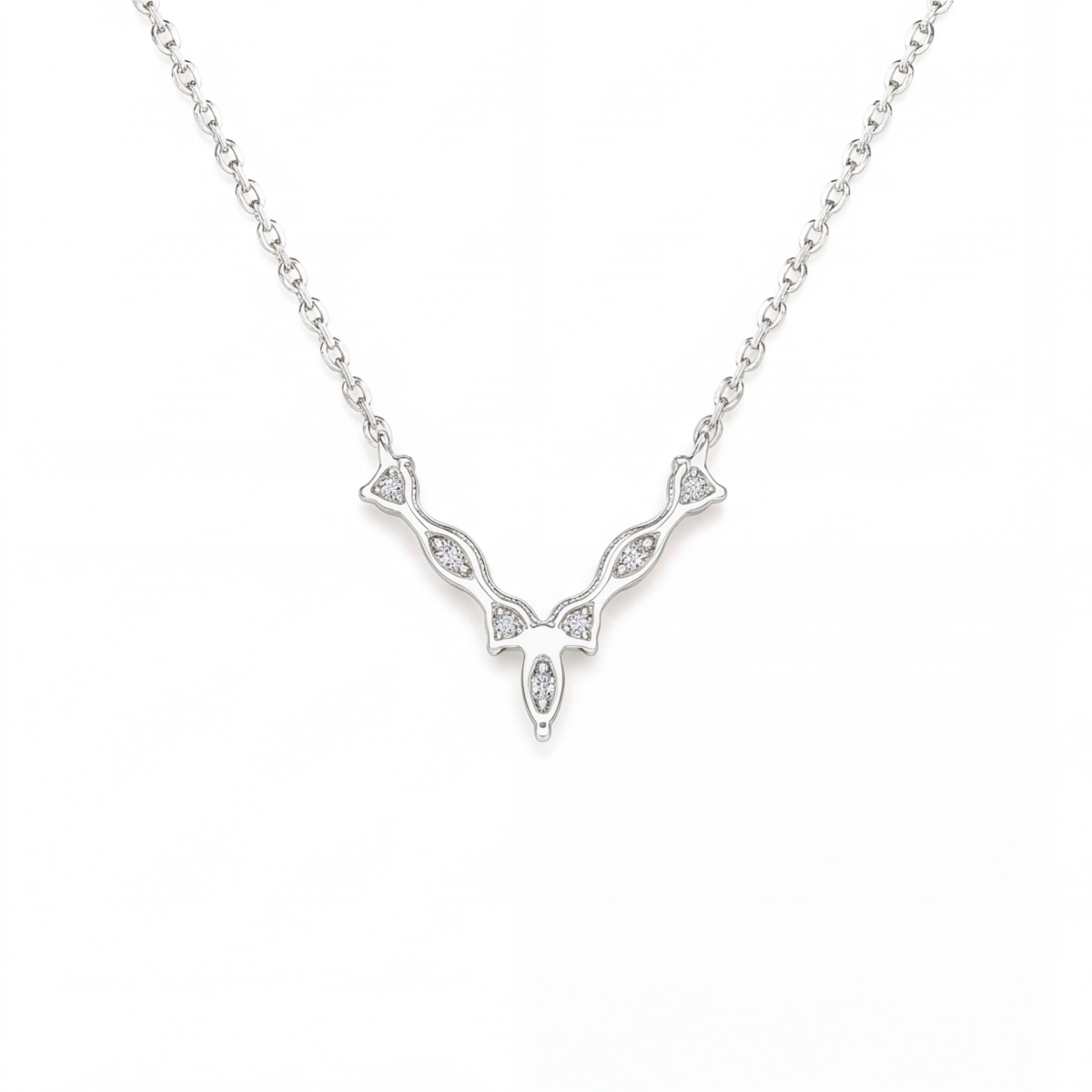 Adelina - Elegant Moissanite Necklace with Marquise Accents
