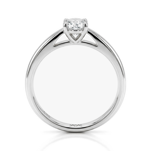 Ovaline - Moissanite Ring with Minimalistic Side Stones