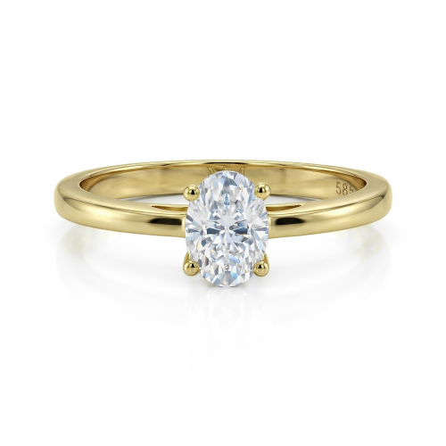 Eloise - Oval Solitaire Moissanite Ring