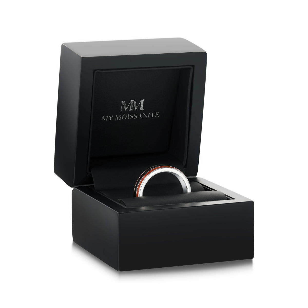 Vireo - Men's Tungsten Ring with Natural Wood Inlay