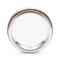 Vireo - Men's Tungsten Ring with Natural Wood Inlay